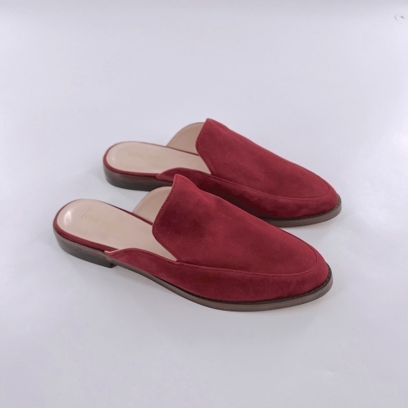 Nine West  Women's Mules size 8 M Burgundy Suede - Picture 11 of 11